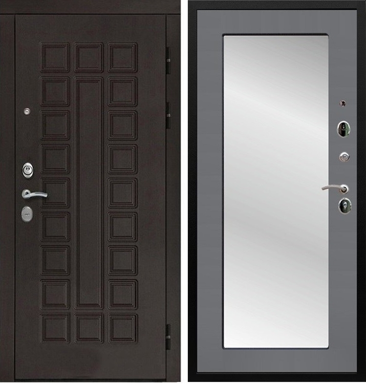 Входная дверь Сенатор СБ-121 с Зеркалом Софт графит - фото 22922
