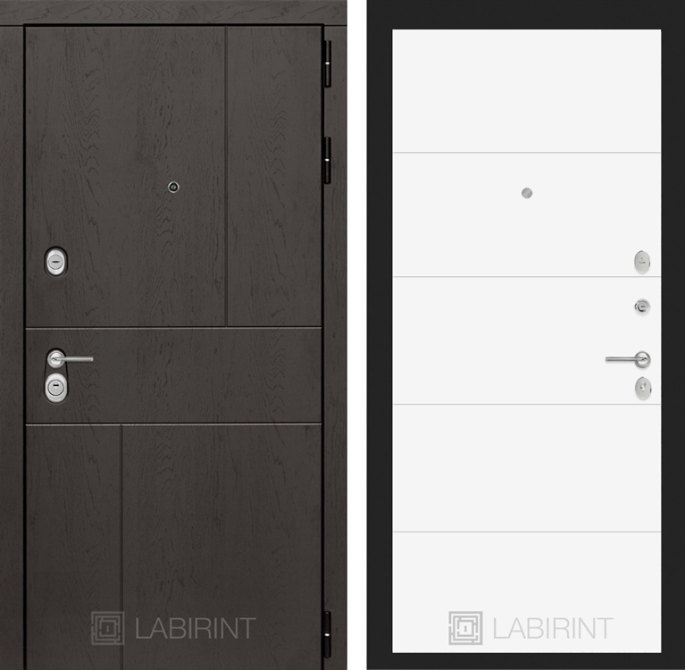 Входная металлическая дверь Лабиринт URBAN 13 - Белый софт - фото 25440
