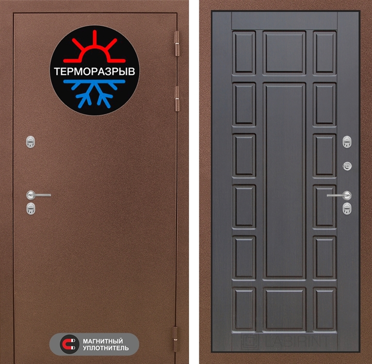 Входная металлическая дверь Лабиринт Термо Магнит 12 - Венге - фото 25597