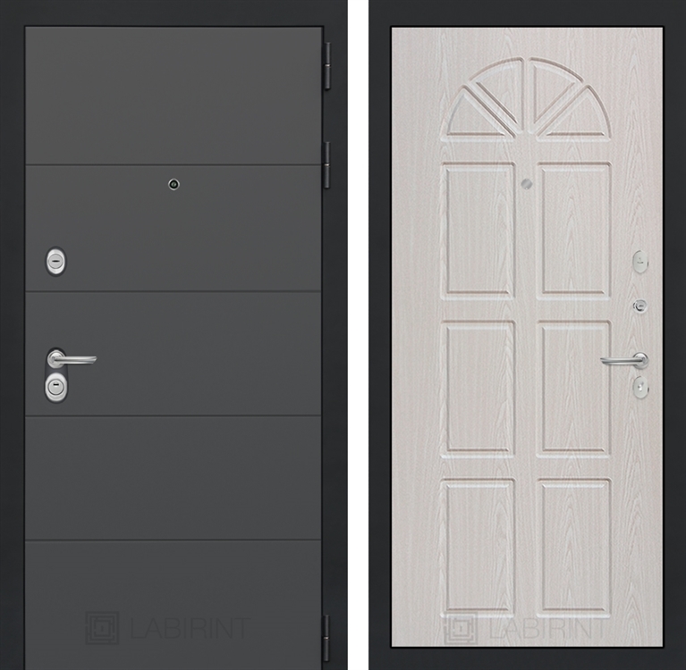Входная металлическая дверь Лабиринт ART графит 15 - Алмон 15 - фото 25606