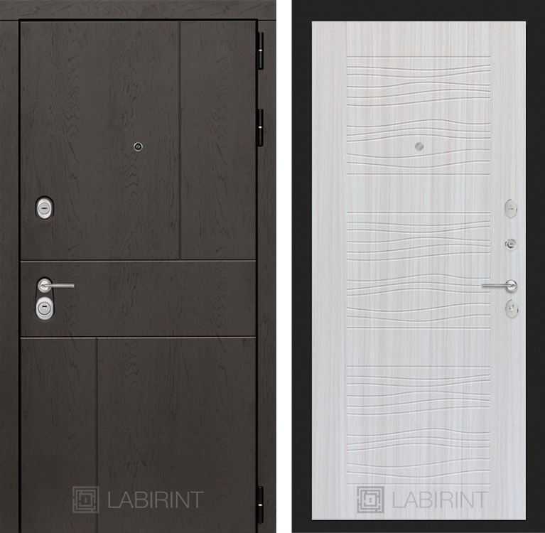 Входная металлическая дверь Лабиринт URBAN 06 - Сандал белый - фото 25654