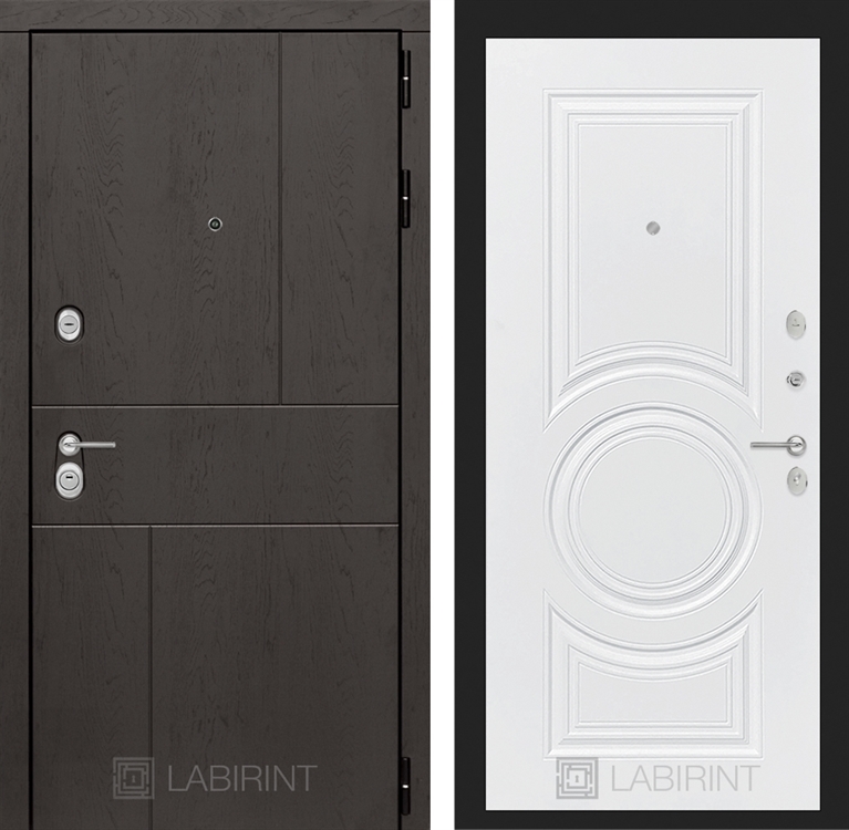 Входная металлическая дверь Лабиринт URBAN 23 - Белый софт - фото 26218