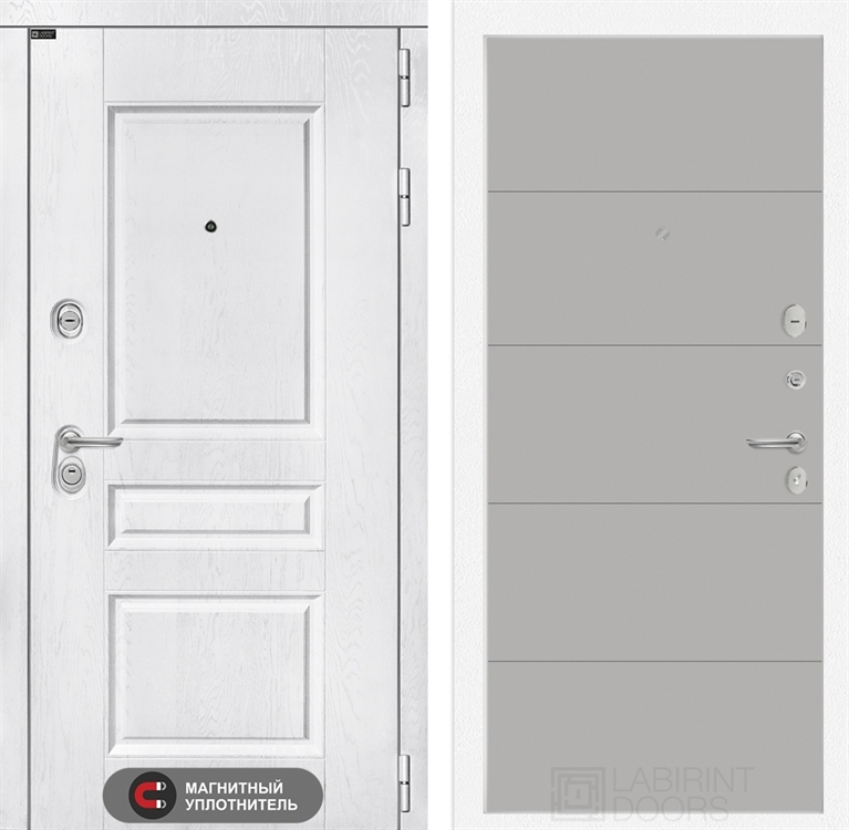 Входная металлическая дверь Лабиринт VERSAL 13 - Грей софт - фото 26379