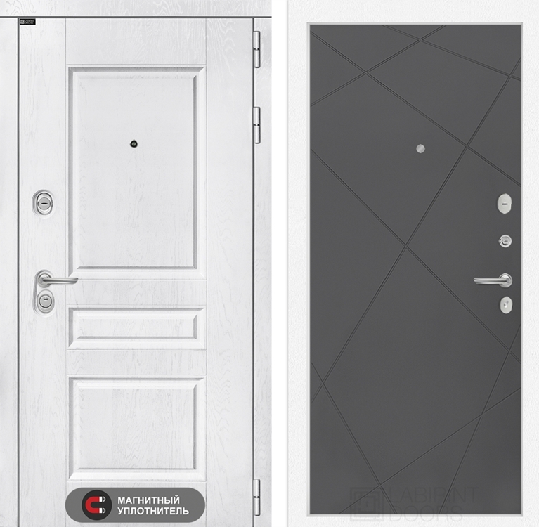Входная металлическая дверь Лабиринт VERSAL 24 - Графит софт - фото 26382