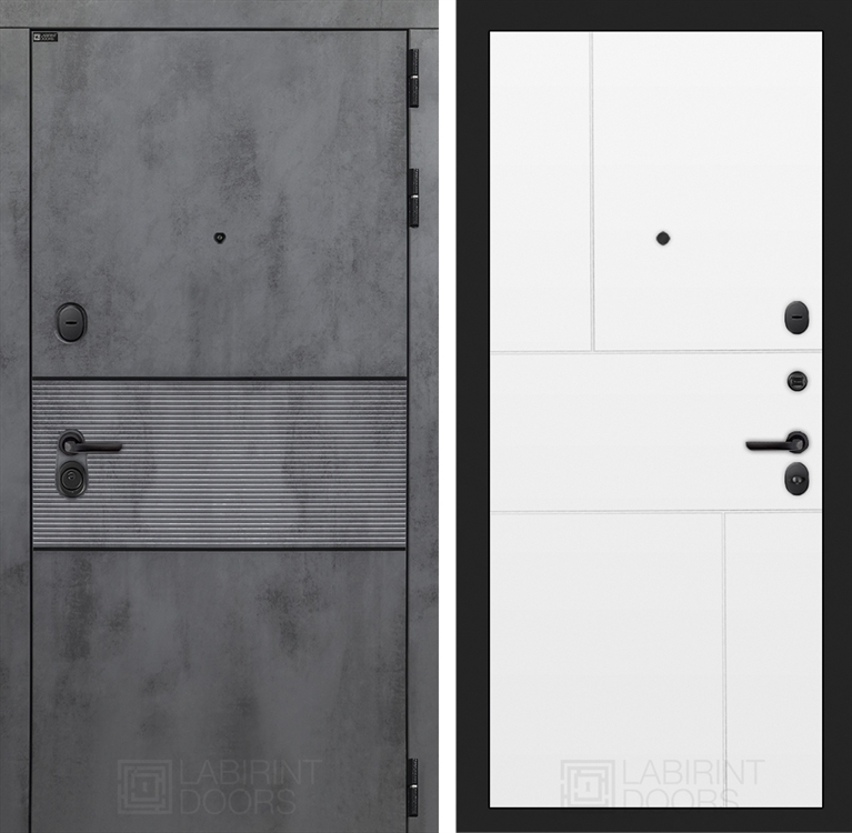 Входная металлическая дверь Лабиринт INFINITY 21 - Белый софт - фото 26435