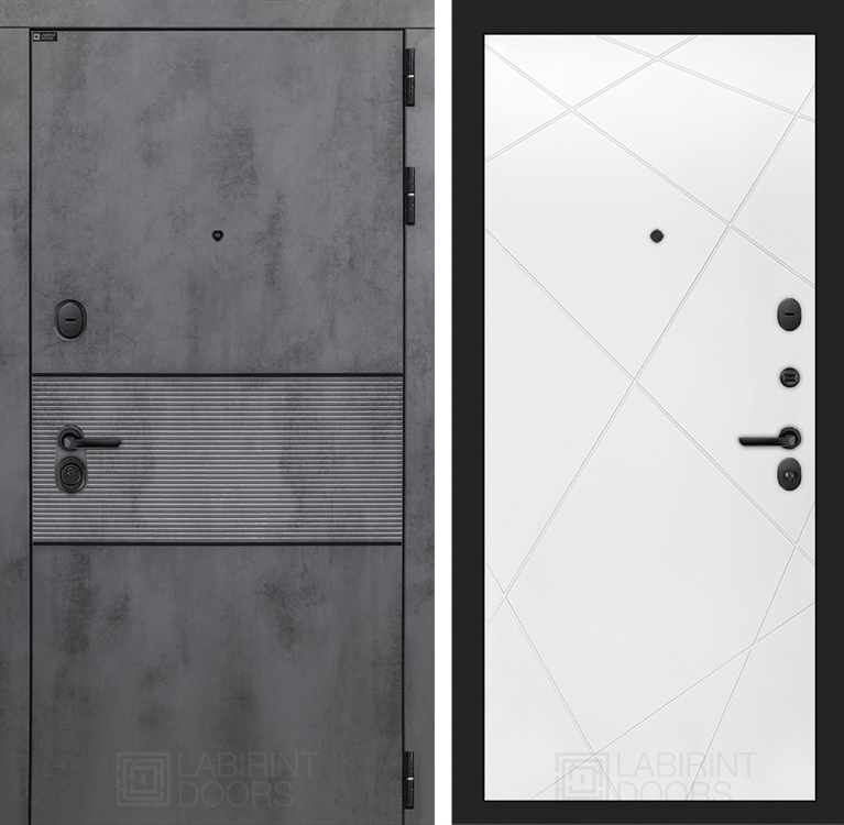Входная металлическая дверь Лабиринт INFINITY 24 - Белый софт - фото 26443