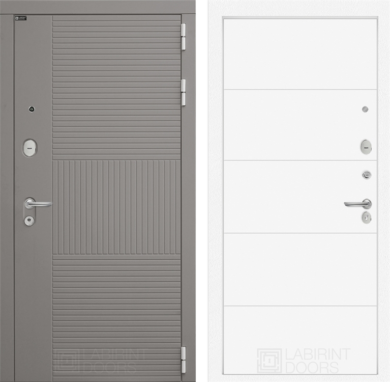 Входная металлическая дверь Лабиринт FORMO 13 - Белый софт - фото 26458