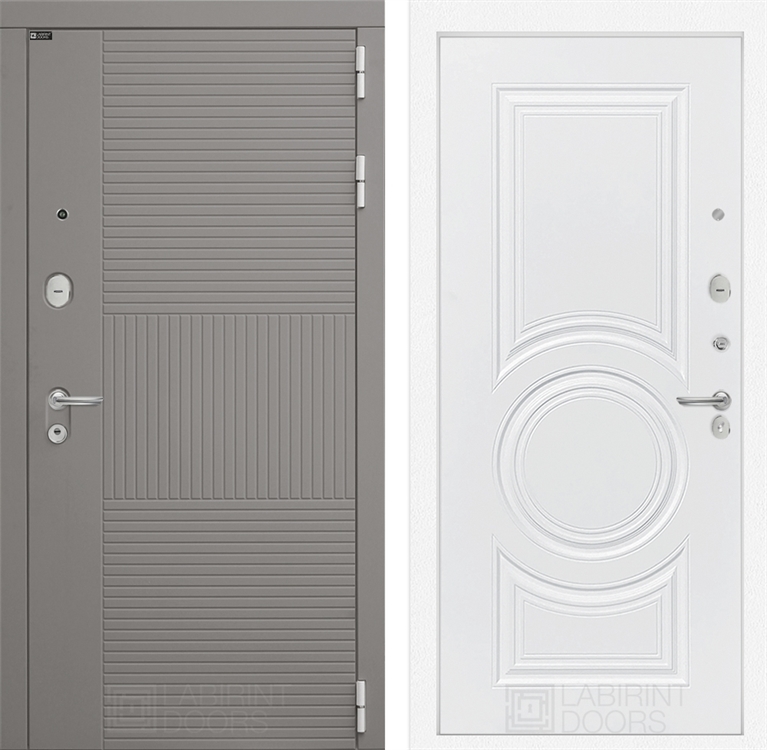 Входная металлическая дверь Лабиринт FORMO 23 - Белый софт - фото 26460