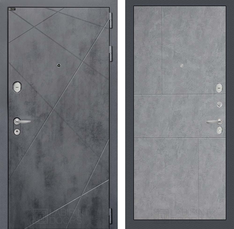 Входная металлическая дверь Лабиринт LOFT 21 - Бетон светлый - фото 26573
