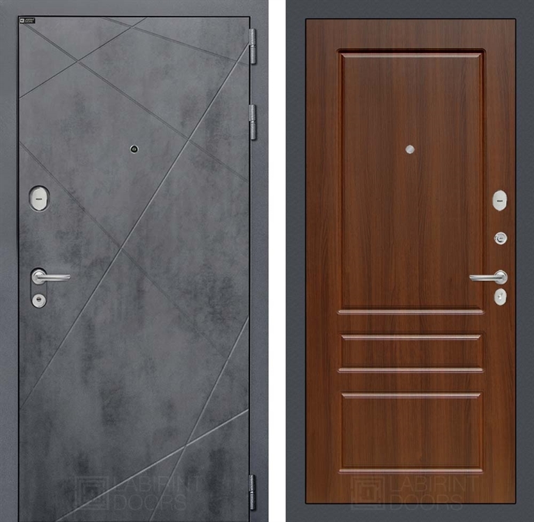 Входная металлическая дверь Лабиринт LOFT 03 - Орех бренди - фото 26575