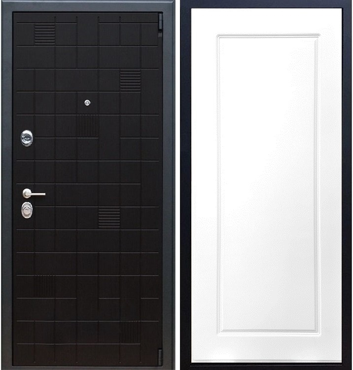 Входная металлическая дверь Тетрис 3к ФЛ-119 Белый силк сноу - фото 28735