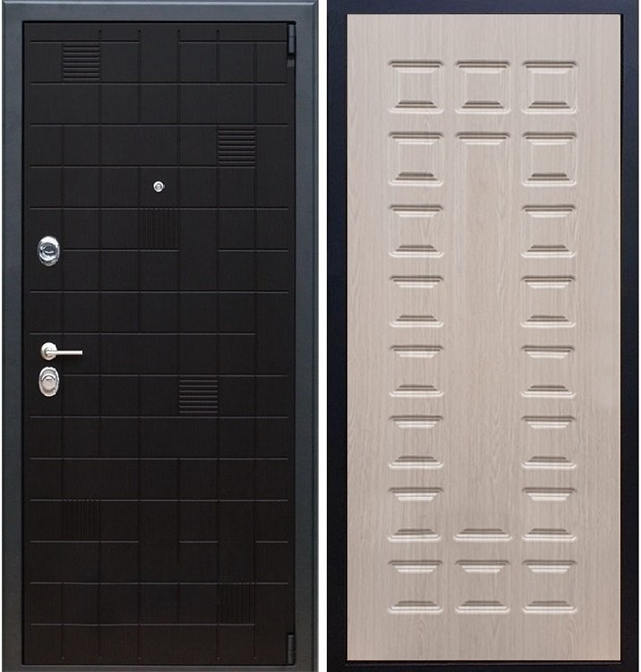 Входная металлическая дверь Тетрис 3к ФЛ-183 Беленый дуб - фото 28784