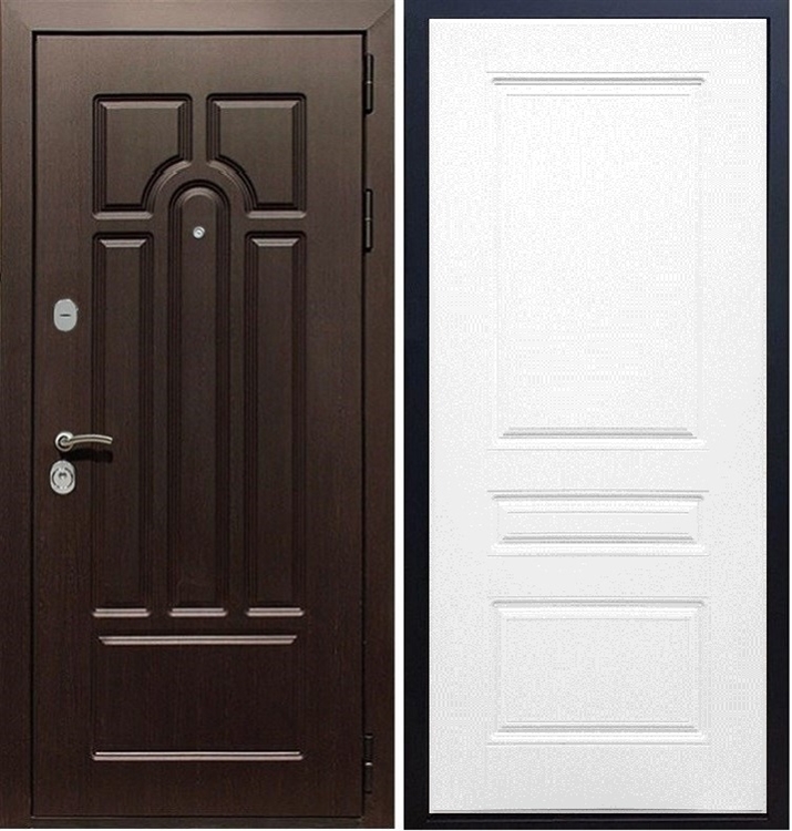 Входная металлическая дверь Сенатор Гранит ФЛ-243 Белый ясень - фото 29389