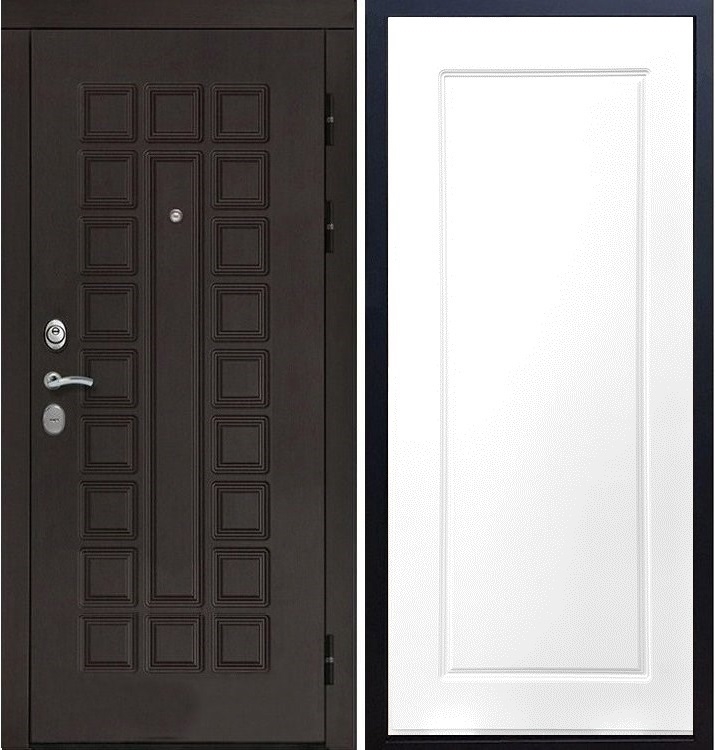 Входная металлическая дверь Сенатор Монолит ФЛ-119 Белый силк сноу - фото 31314
