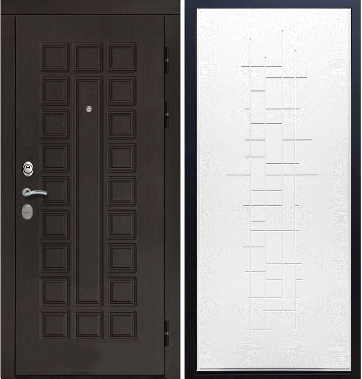 Входная металлическая дверь Сенатор Монолит Сisa ФЛ-289 Белый ясень - фото 31434