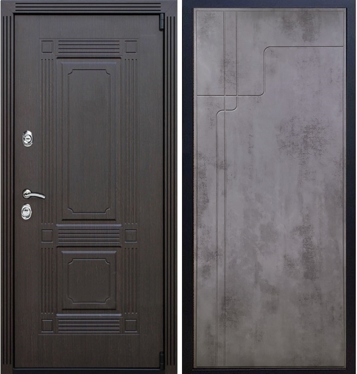 Входная металлическая дверь ESTET ФЛ-246 Бетон темный - фото 33090