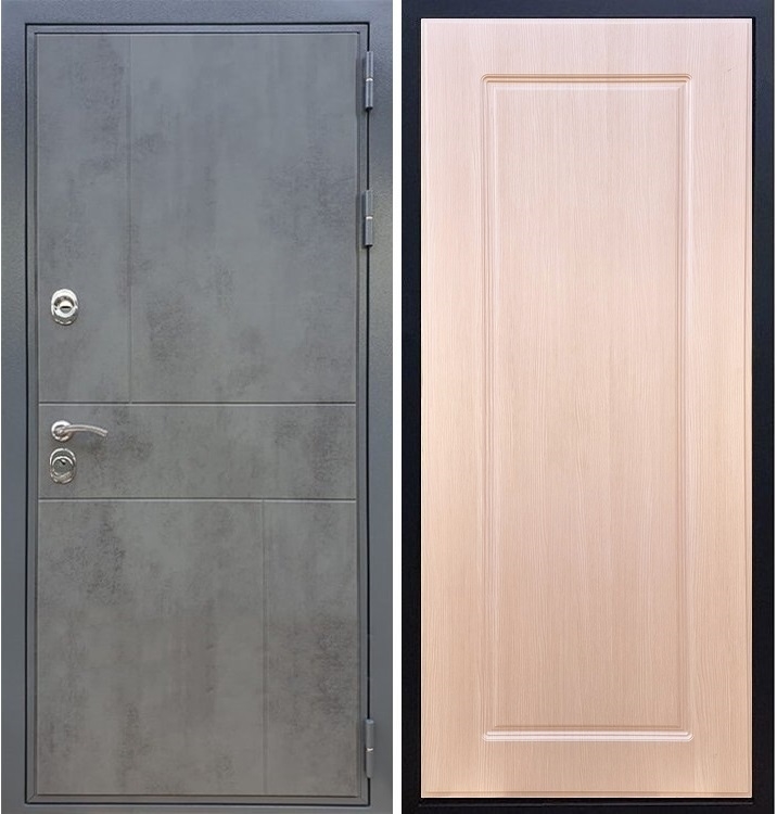 Входная металлическая дверь Гранит Бетон ФЛ-119 Лиственница беж - фото 41392