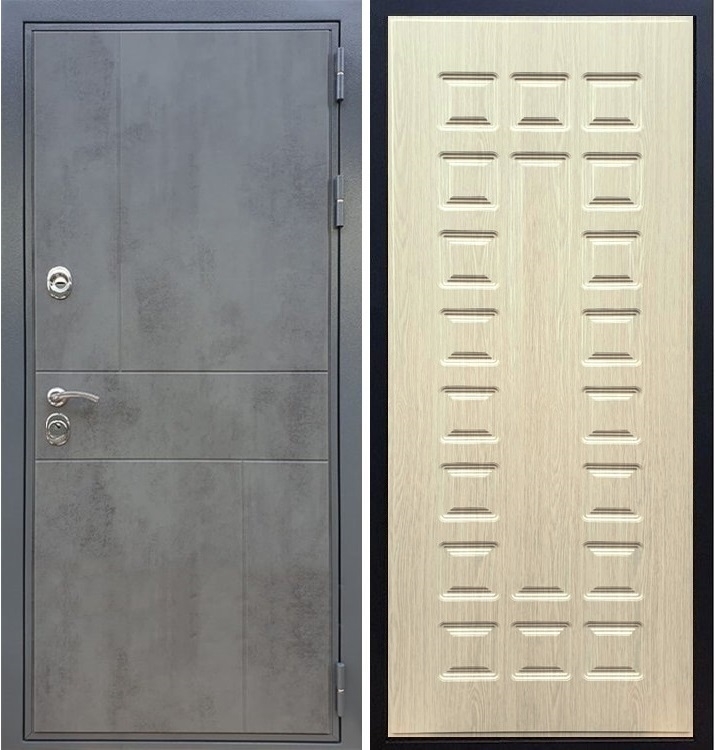 Входная металлическая дверь Гранит Бетон ФЛ-183 Лиственница беж - фото 41430