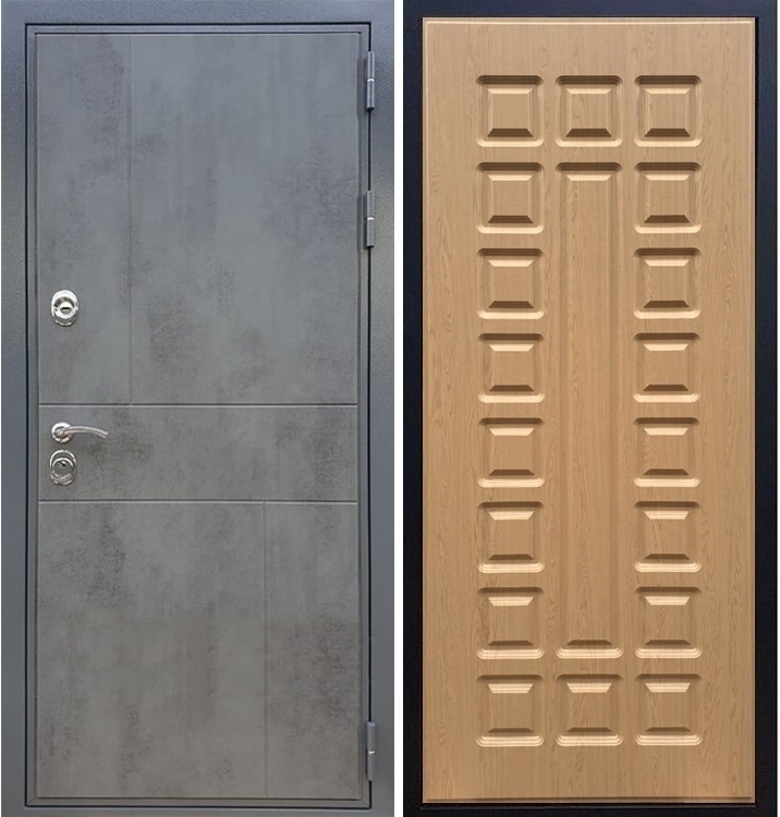 Входная металлическая дверь Гранит Бетон ФЛ-183 Дуб светлый - фото 41431