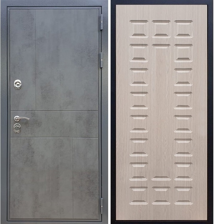 Входная металлическая дверь Гранит Бетон ФЛ-183 Беленый дуб - фото 41433