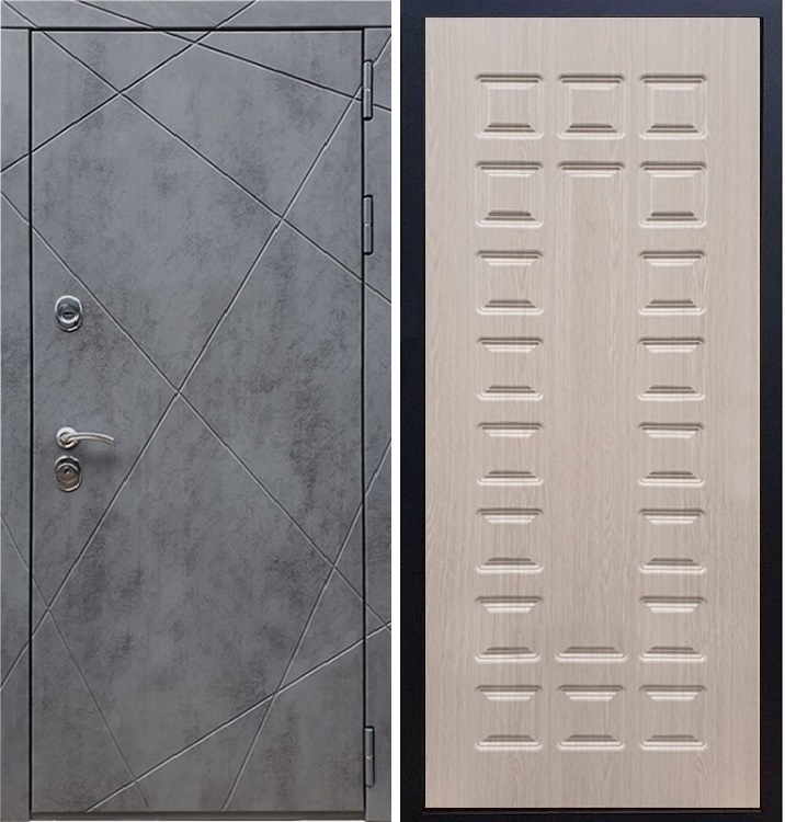 Входная металлическая дверь Стиль Бетон ФЛ-183 Лиственница беж - фото 45565