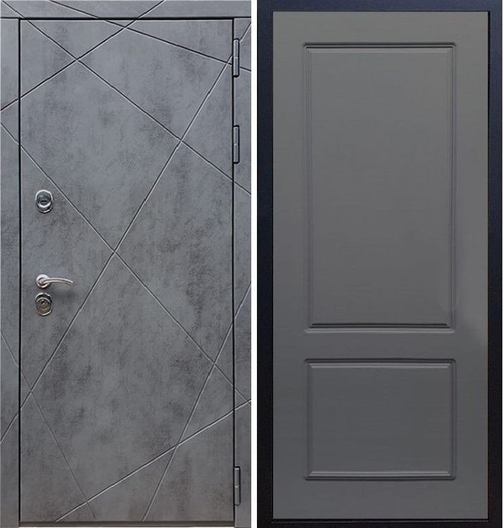 Входная металлическая дверь Стиль Бетон ФЛ-117 Силк титан - фото 45706
