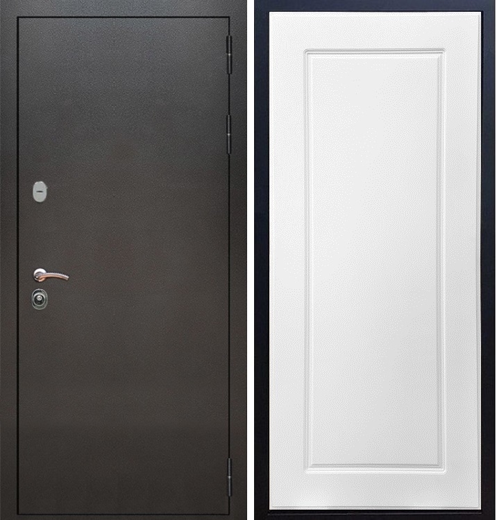 Входная металлическая дверь Триумф Антик серебро ФЛ-119 Белый ясень - фото 46931
