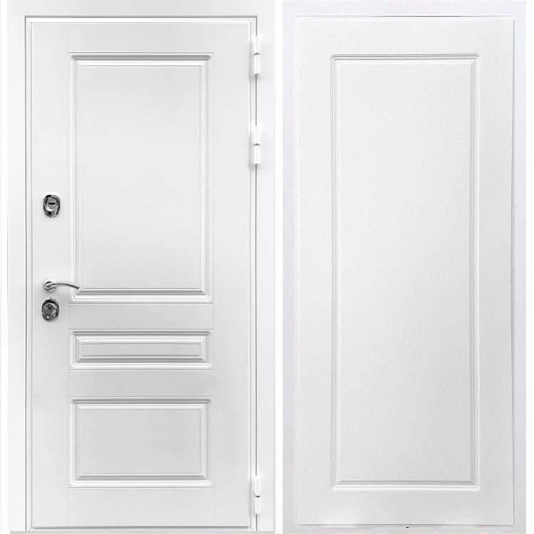 Входная белая дверь Император ФЛ-119 Белый силк сноу - фото 48507