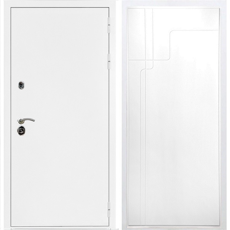Входная металлическая дверь Триумф Белая шагрень ФЛ-246 Белый силк сноу - фото 49560