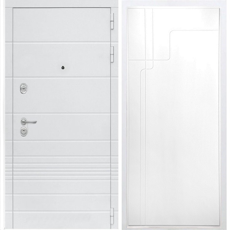 Входная белая дверь Италия ФЛ-246 Белый силк сноу - фото 56138