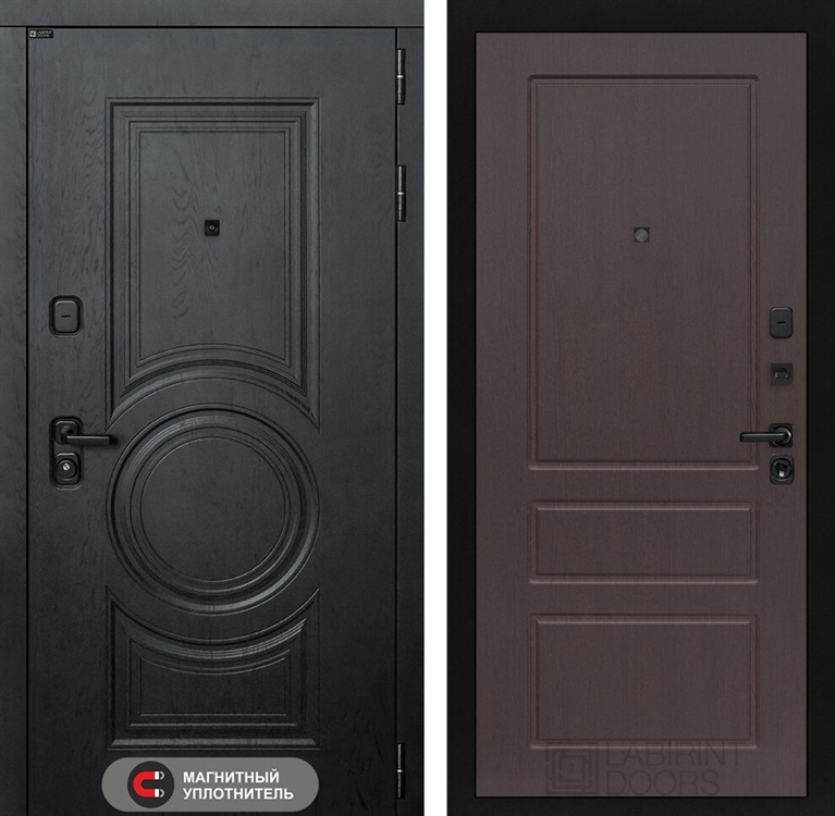 Входная металлическая дверь Лабиринт GRAND 03 - Орех премиум - фото 67218