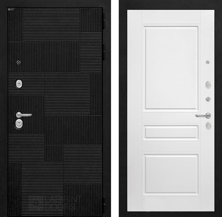 Входная металлическая дверь Лабиринт Pazl-Пазл 03 - Белый софт - фото 69043