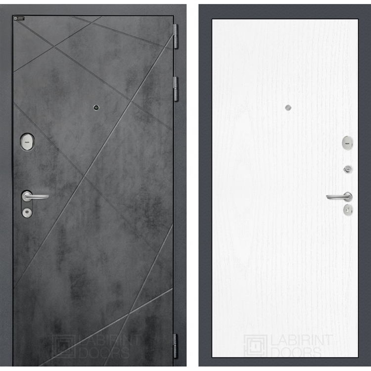 Входная металлическая дверь Лабиринт LOFT 07 - Белое дерево - фото 69098