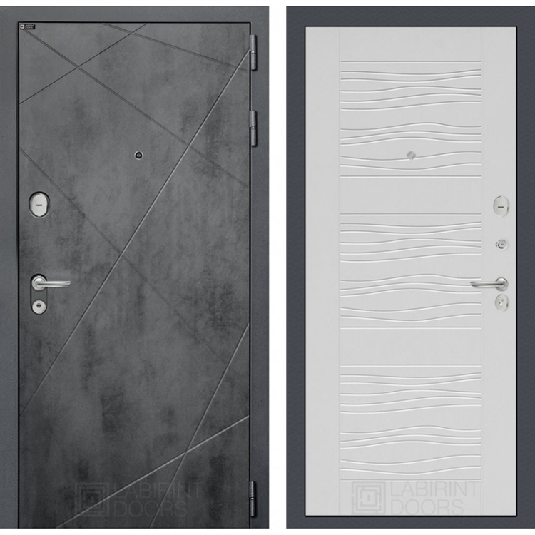 Входная металлическая дверь Лабиринт LOFT 06 - Белое дерево - фото 69100