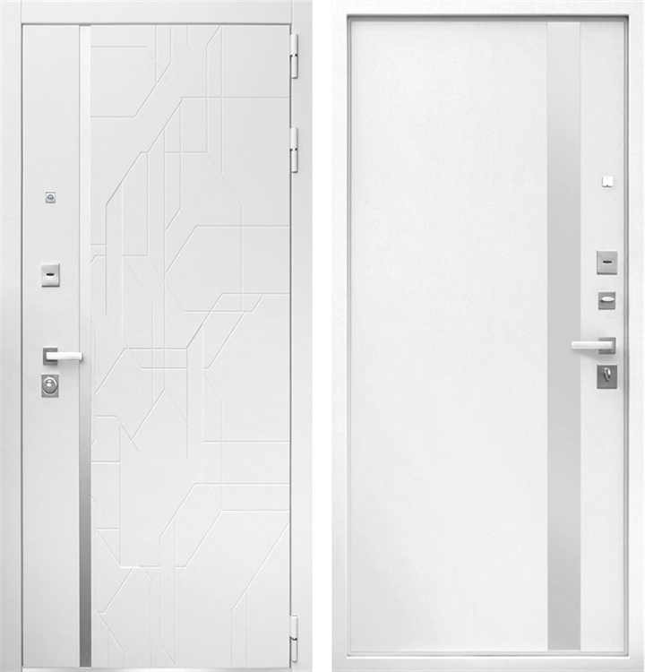 Входная металлическая дверь АСД Эверест Лакобель Белый матовый - фото 76465