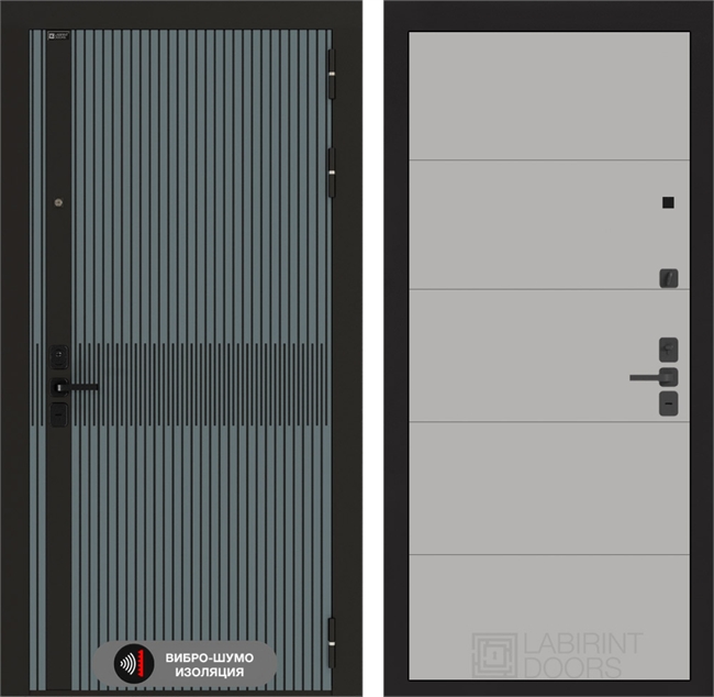 Входная металлическая дверь Лабиринт ISSIDA 13 - Грей софт. 48787 - фото 84014