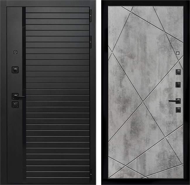 Входная дверь Интеко Агат Лучи Бетон светлый 48890