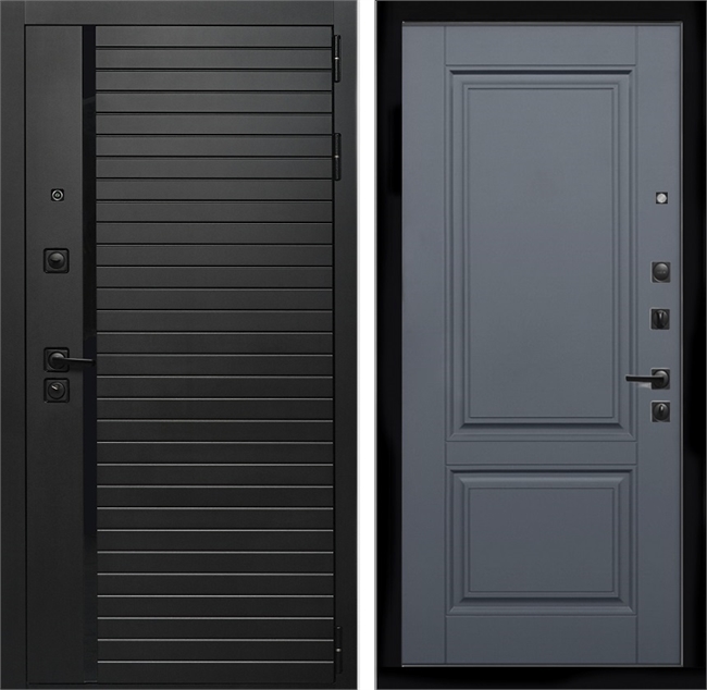 Входная дверь Интеко Агат фл-117 Графит 48892