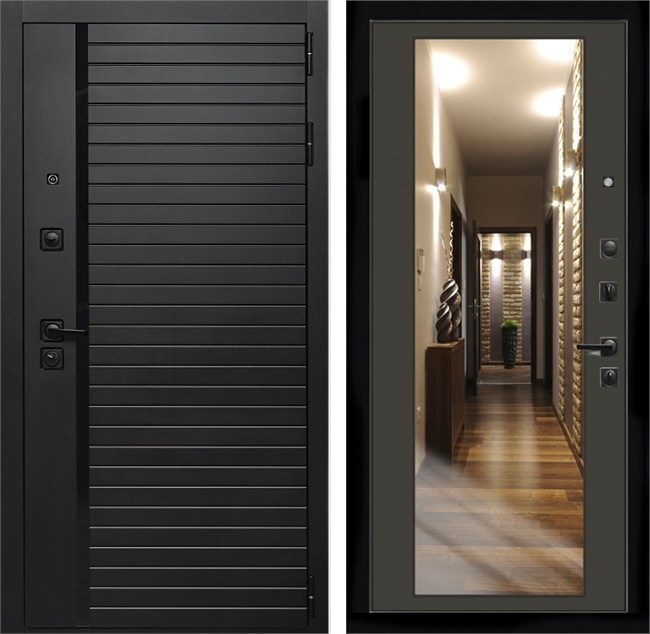 Входная дверь Интеко Агат Венге - с зеркалом 48898