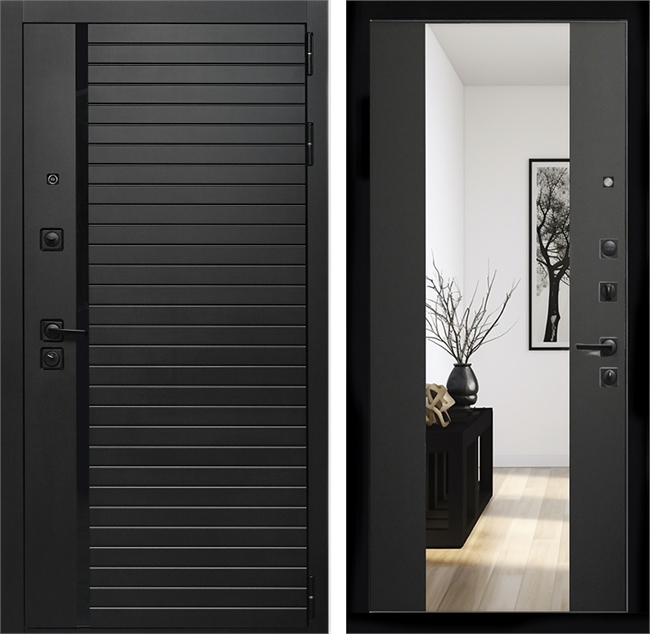 Входная дверь Интеко Агат сб-16 Венге - с зеркалом 48902