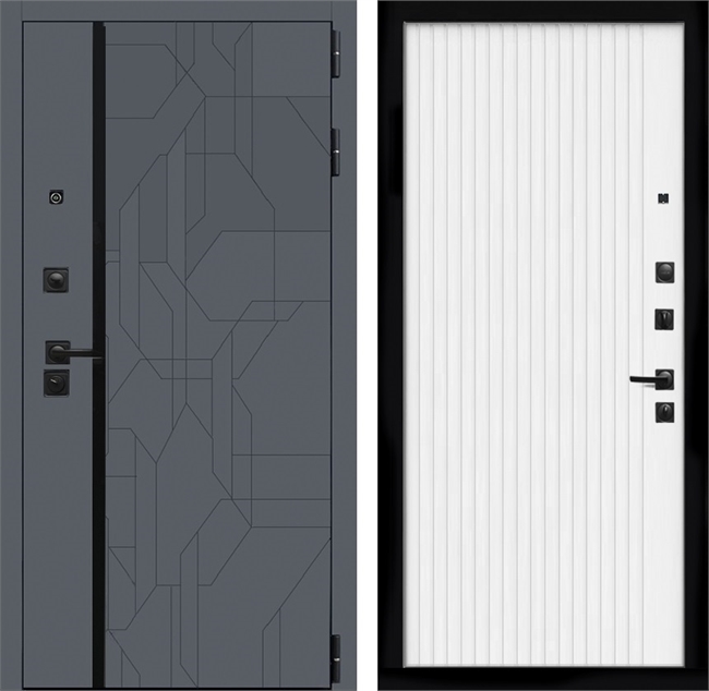 Входная дверь Интеко Вертикаль Белый мат 48910