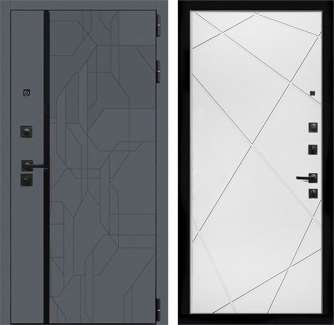 Входная дверь Интеко Верона Лучи Белый мат 48917