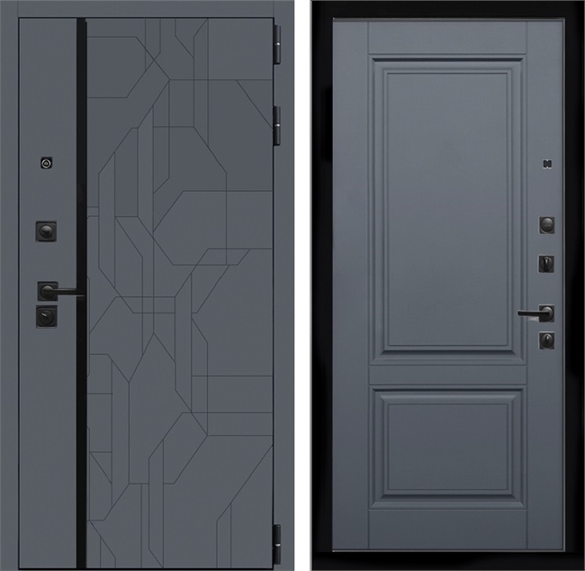 Входная дверь Интеко Верона фл-117 Графит 48920