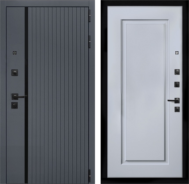 Входная дверь Интеко Агат Графит фл-119 Силк маус 48964