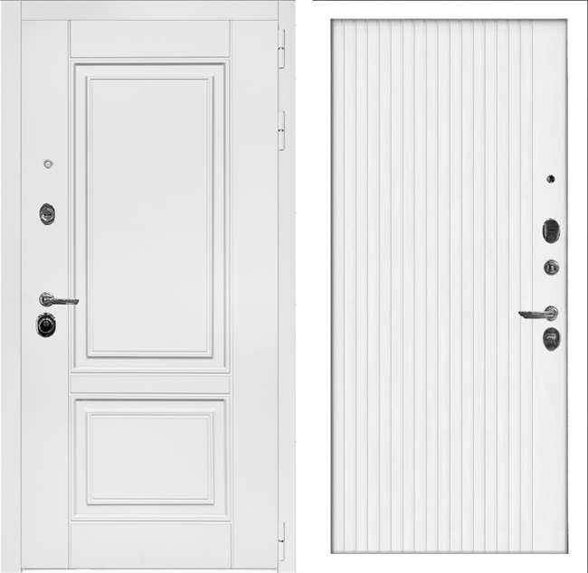 Входная дверь Интеко Вертикаль Белый мат 49106