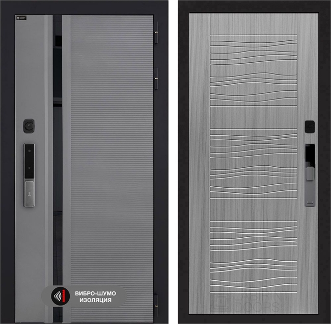 Входная дверь Пиано Смарт 2.0 панель 06 - Сандал серый 55422