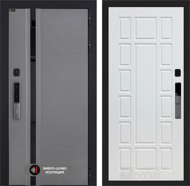 Входная дверь Пиано Смарт 2.0 панель 12 - Белое дерево 55425