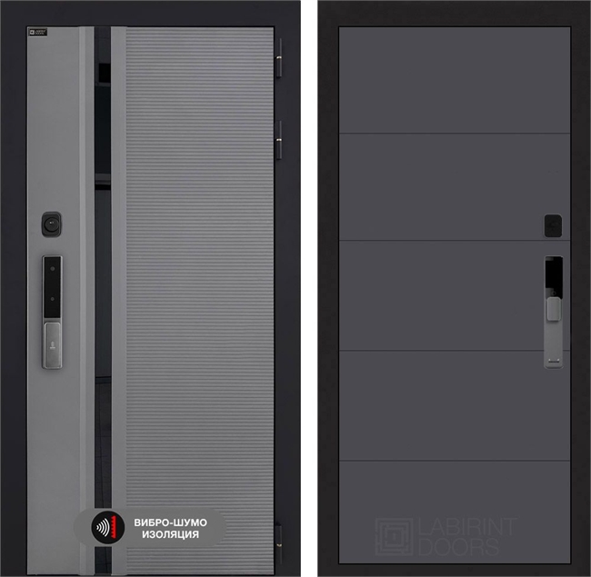 Входная дверь Пиано Смарт 2.0 панель 13 - Графит софт 55432