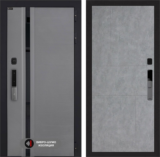 Входная дверь Пиано Смарт 2.0 панель 21 - Бетон светлый 55437