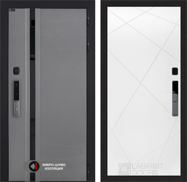 Входная дверь Пиано Смарт 2.0 панель 24 - Белый софт 55441